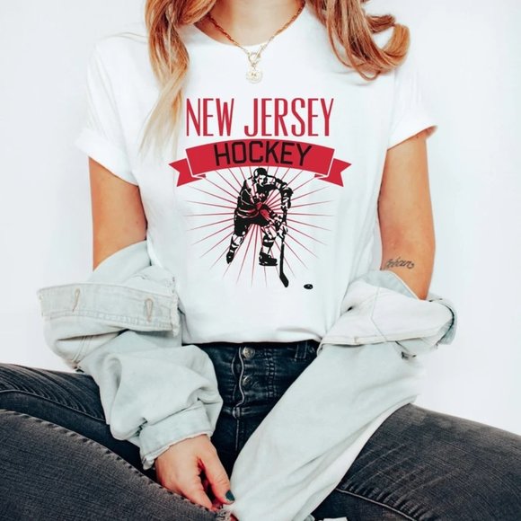 New Jersey Hockey Shirt, NJ Retro Shirt, New Jersey Vintage, Newark Shirt - Picture 1 of 1